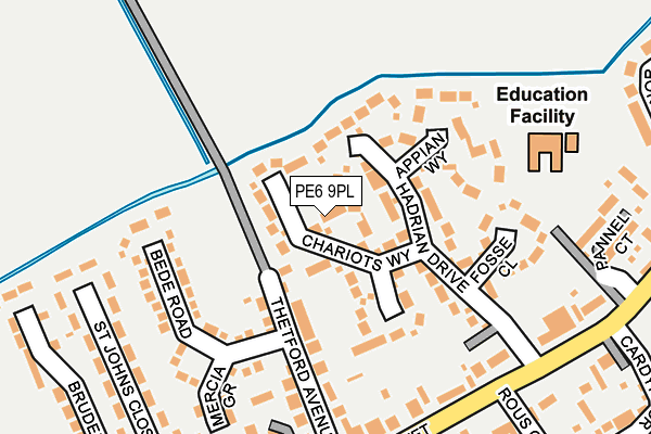 PE6 9PL map - OS OpenMap – Local (Ordnance Survey)