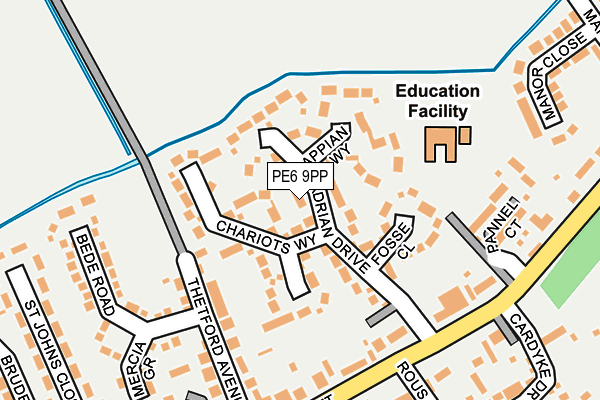 PE6 9PP map - OS OpenMap – Local (Ordnance Survey)