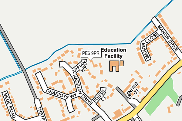 PE6 9PR map - OS OpenMap – Local (Ordnance Survey)
