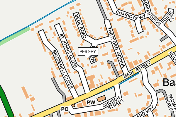 PE6 9PY map - OS OpenMap – Local (Ordnance Survey)