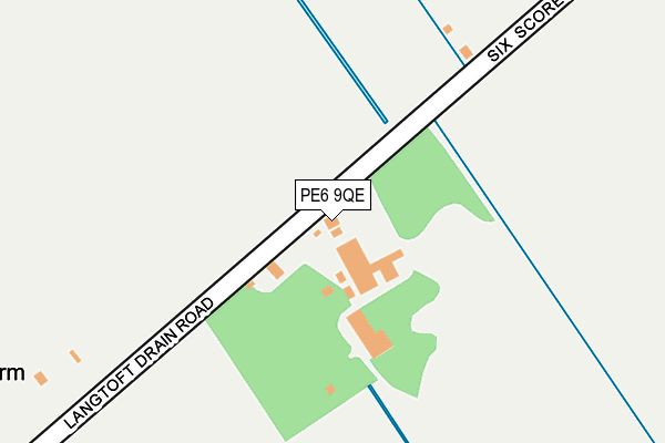 PE6 9QE map - OS OpenMap – Local (Ordnance Survey)