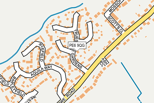 PE6 9QG map - OS OpenMap – Local (Ordnance Survey)