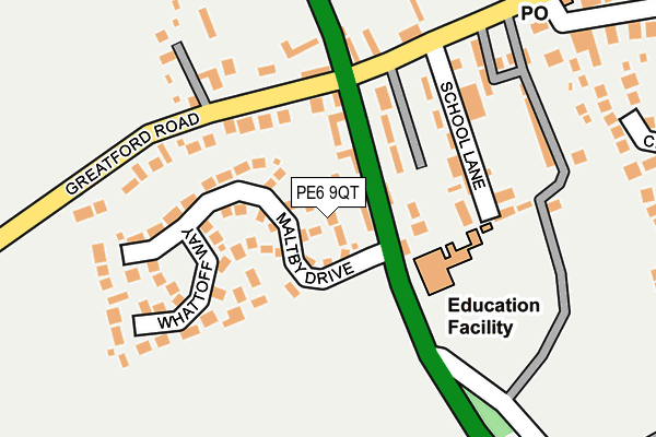 PE6 9QT map - OS OpenMap – Local (Ordnance Survey)