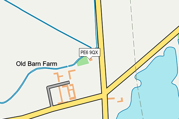 PE6 9QX map - OS OpenMap – Local (Ordnance Survey)