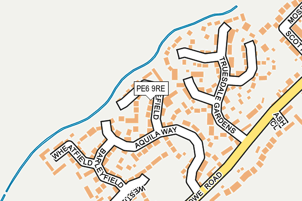 PE6 9RE map - OS OpenMap – Local (Ordnance Survey)