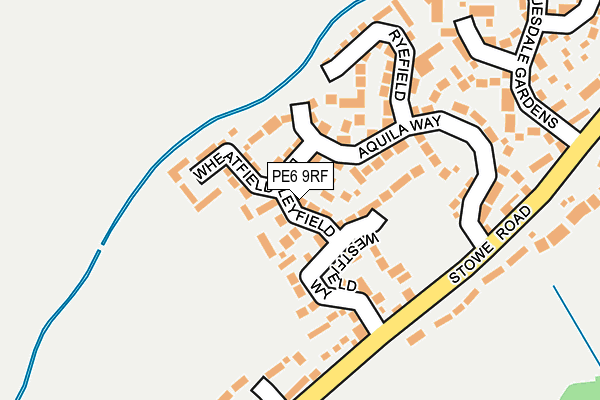 PE6 9RF map - OS OpenMap – Local (Ordnance Survey)