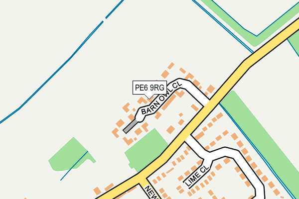 PE6 9RG map - OS OpenMap – Local (Ordnance Survey)