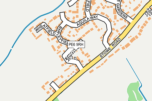 PE6 9RH map - OS OpenMap – Local (Ordnance Survey)