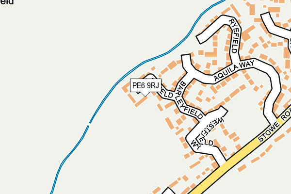 PE6 9RJ map - OS OpenMap – Local (Ordnance Survey)