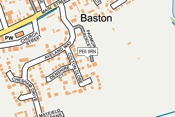PE6 9RN map - OS OpenMap – Local (Ordnance Survey)