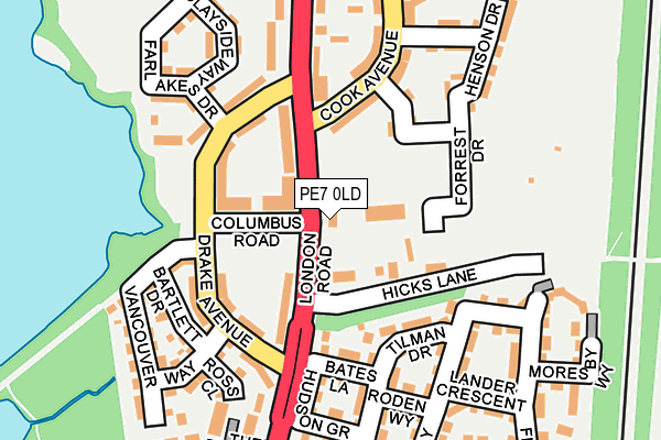 PE7 0LD map - OS OpenMap – Local (Ordnance Survey)