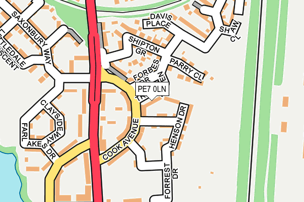 PE7 0LN map - OS OpenMap – Local (Ordnance Survey)