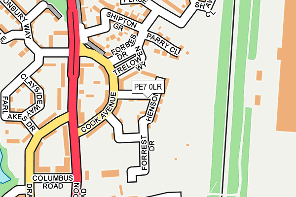 PE7 0LR map - OS OpenMap – Local (Ordnance Survey)