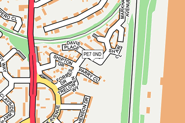 PE7 0ND map - OS OpenMap – Local (Ordnance Survey)