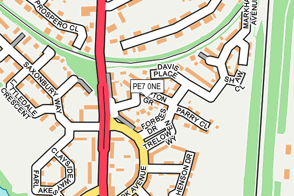 PE7 0NE map - OS OpenMap – Local (Ordnance Survey)
