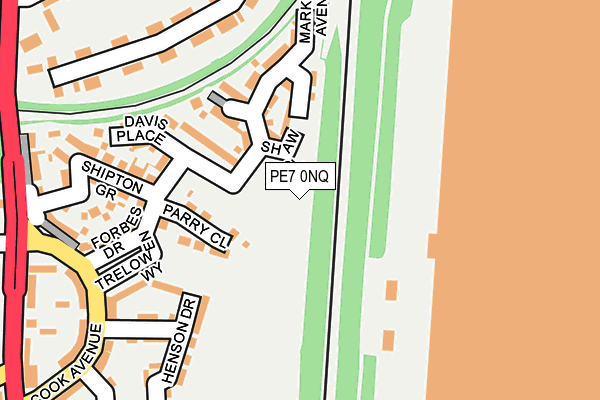 PE7 0NQ map - OS OpenMap – Local (Ordnance Survey)