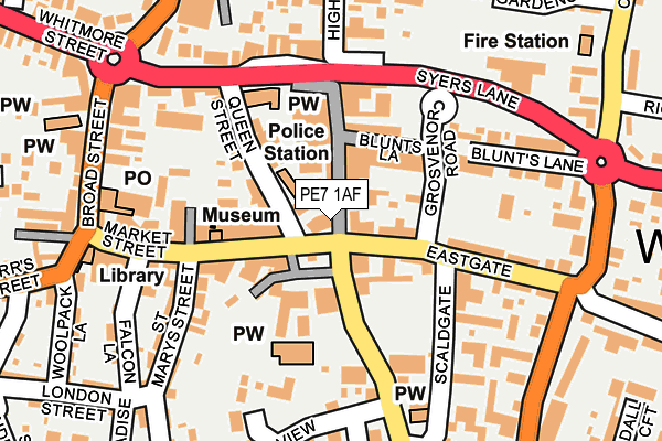 PE7 1AF map - OS OpenMap – Local (Ordnance Survey)