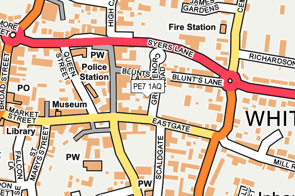 PE7 1AQ map - OS OpenMap – Local (Ordnance Survey)