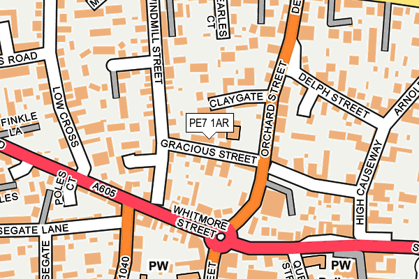 PE7 1AR map - OS OpenMap – Local (Ordnance Survey)