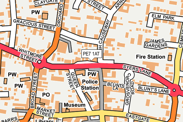 PE7 1AT map - OS OpenMap – Local (Ordnance Survey)