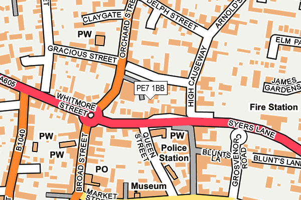PE7 1BB map - OS OpenMap – Local (Ordnance Survey)