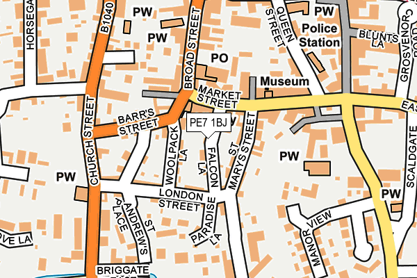 PE7 1BJ map - OS OpenMap – Local (Ordnance Survey)