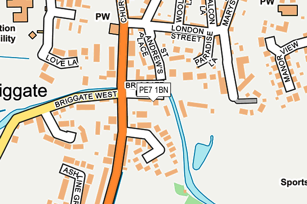 PE7 1BN map - OS OpenMap – Local (Ordnance Survey)