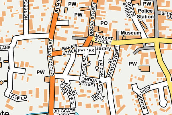 PE7 1BS map - OS OpenMap – Local (Ordnance Survey)