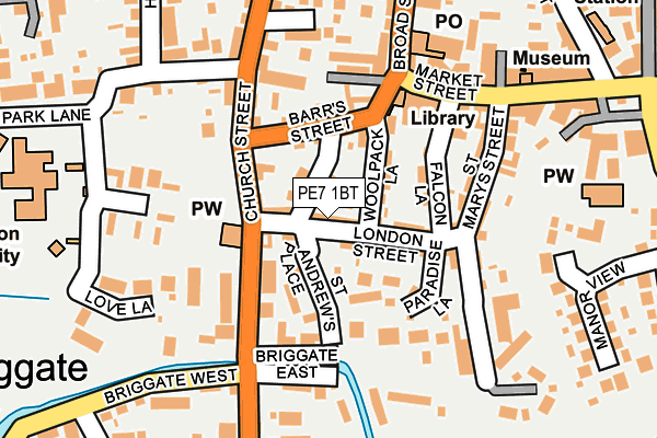 PE7 1BT map - OS OpenMap – Local (Ordnance Survey)