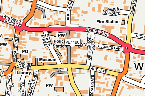 PE7 1BU map - OS OpenMap – Local (Ordnance Survey)