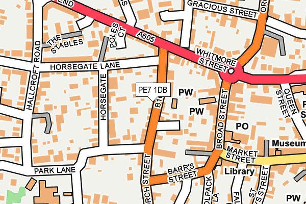 PE7 1DB map - OS OpenMap – Local (Ordnance Survey)