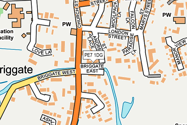 PE7 1DG map - OS OpenMap – Local (Ordnance Survey)