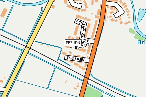 PE7 1DN map - OS OpenMap – Local (Ordnance Survey)