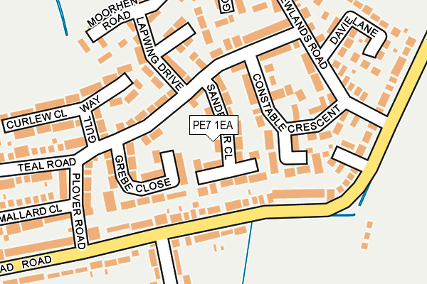 PE7 1EA map - OS OpenMap – Local (Ordnance Survey)