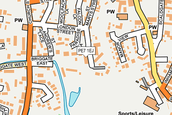PE7 1EJ map - OS OpenMap – Local (Ordnance Survey)