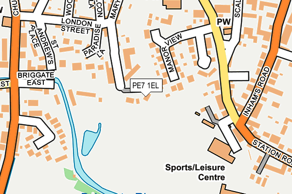 PE7 1EL map - OS OpenMap – Local (Ordnance Survey)