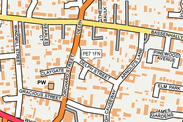 PE7 1FN map - OS OpenMap – Local (Ordnance Survey)