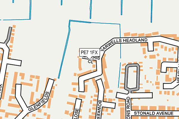 PE7 1FX map - OS OpenMap – Local (Ordnance Survey)