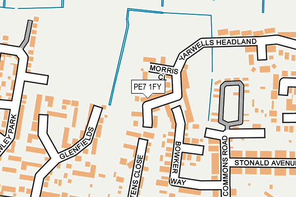 PE7 1FY map - OS OpenMap – Local (Ordnance Survey)