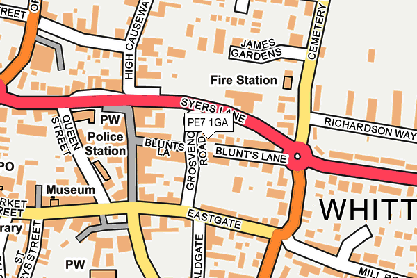PE7 1GA map - OS OpenMap – Local (Ordnance Survey)