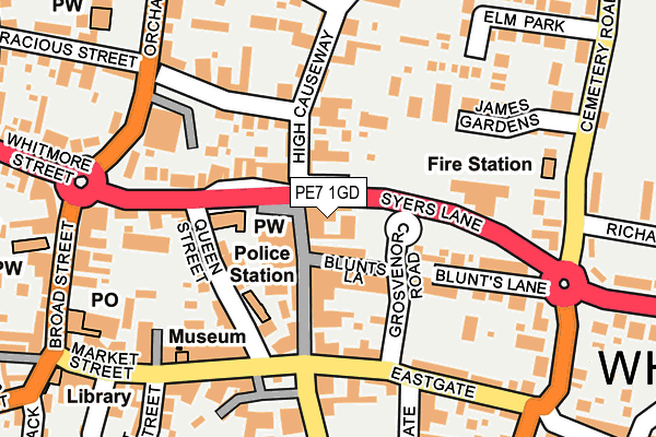 PE7 1GD map - OS OpenMap – Local (Ordnance Survey)