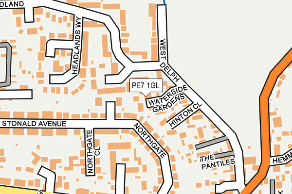 PE7 1GL map - OS OpenMap – Local (Ordnance Survey)