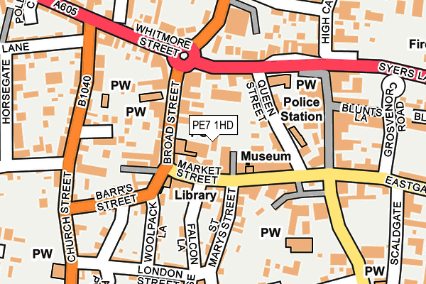 PE7 1HD map - OS OpenMap – Local (Ordnance Survey)