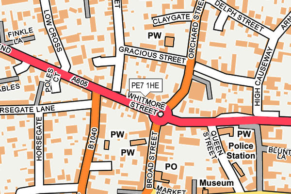 PE7 1HE map - OS OpenMap – Local (Ordnance Survey)