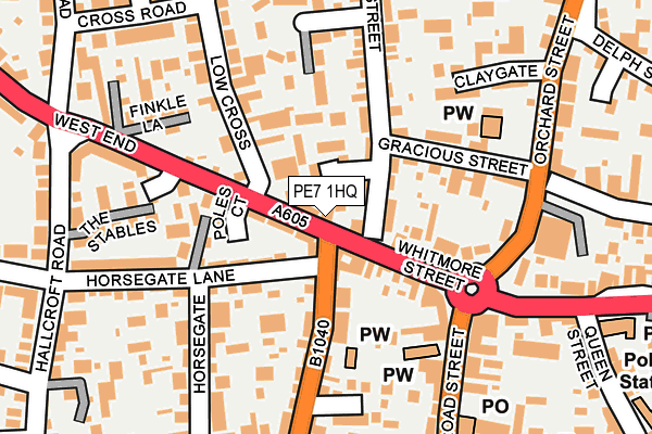 PE7 1HQ map - OS OpenMap – Local (Ordnance Survey)