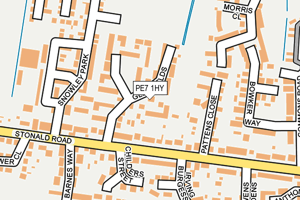 PE7 1HY map - OS OpenMap – Local (Ordnance Survey)