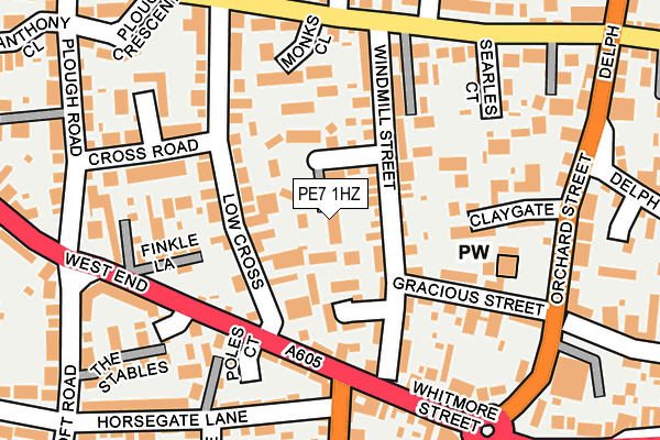PE7 1HZ map - OS OpenMap – Local (Ordnance Survey)