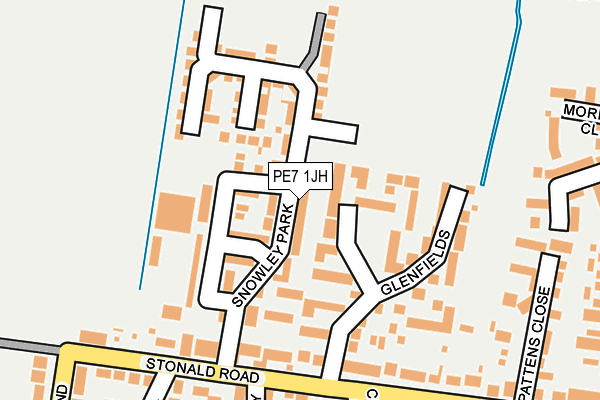 PE7 1JH map - OS OpenMap – Local (Ordnance Survey)