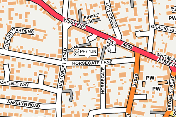 PE7 1JN map - OS OpenMap – Local (Ordnance Survey)