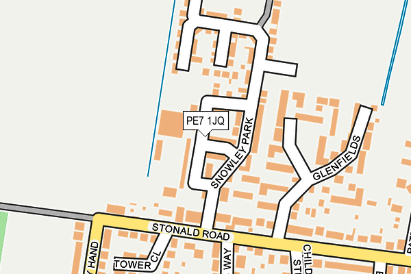 PE7 1JQ map - OS OpenMap – Local (Ordnance Survey)